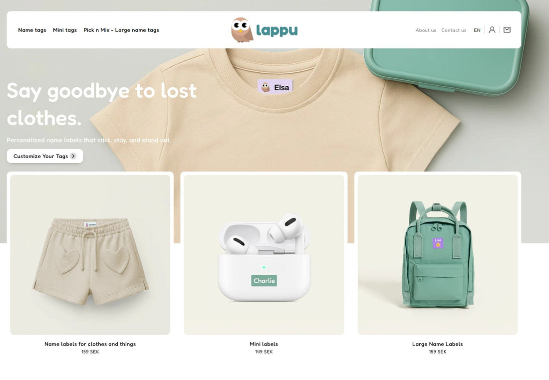 Rabattkod på namnlappar – få 5 % rabatt med bonuskoden LAPPU